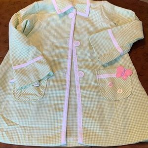 Girl's Spring Dress Jacket sz 6X Cute green coat